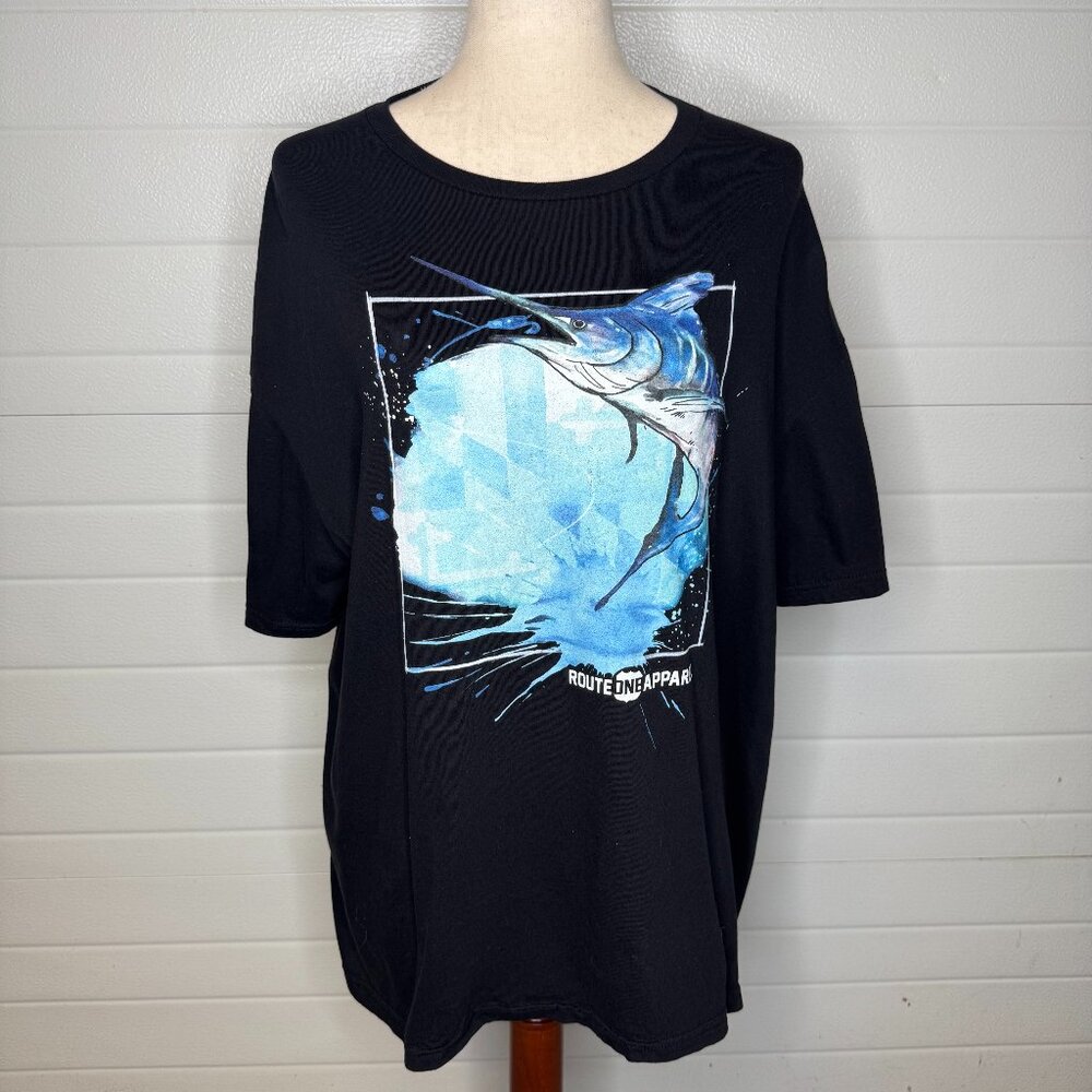Route One White Marlin Graphic Tee – XL